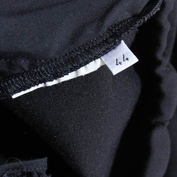 Jil Sander Black Button Up Drawstring Cinch Waist Shirt Mixed Media Size 44 - Picture 13 of 13